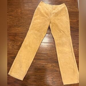 Tan suede vintage pants